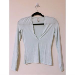 American Apparel Brushed Jersey Deep V Neck